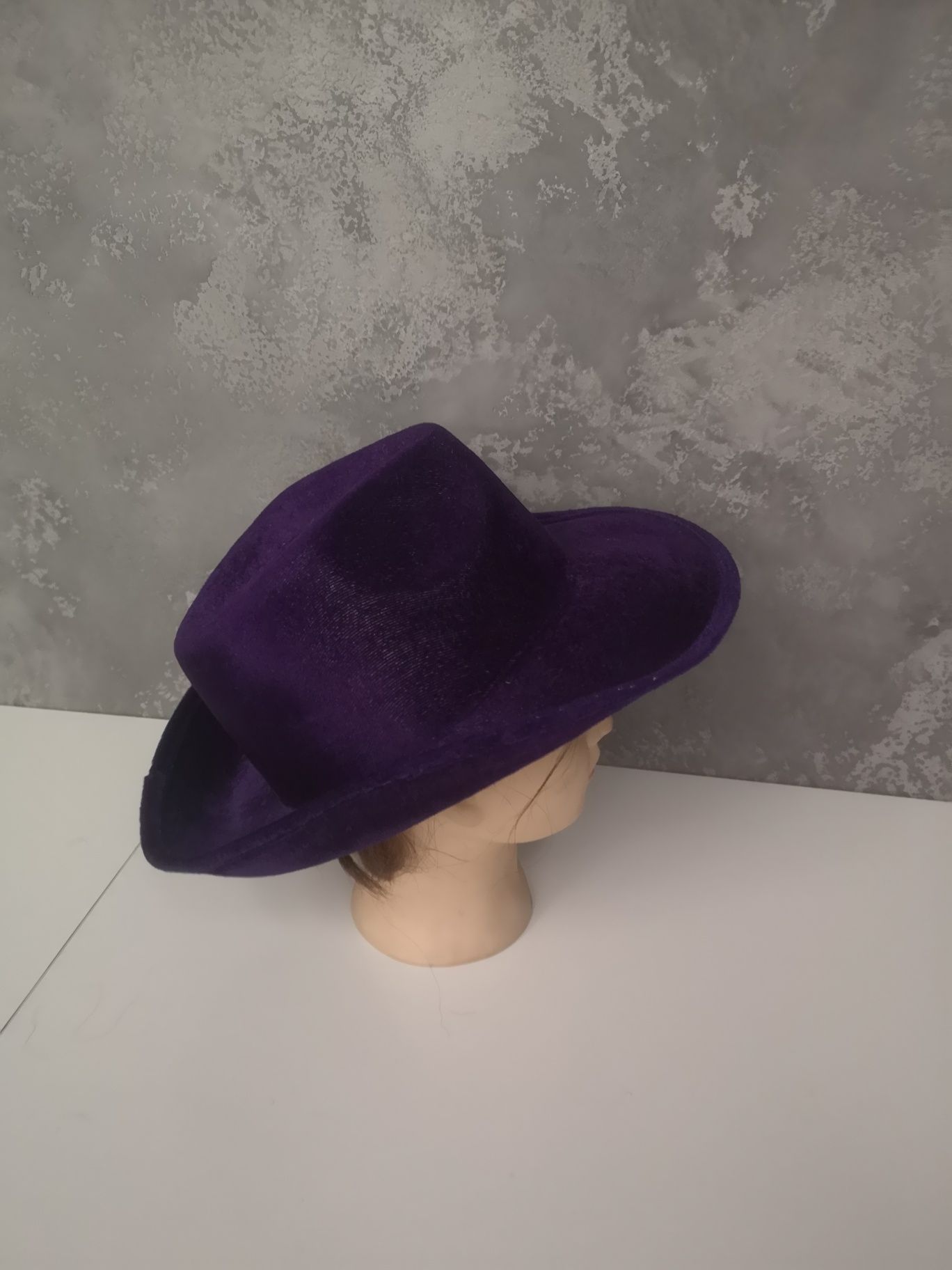 Карнавальная фиолетовая ковбойская шляпа косплей маскарад хелоуин