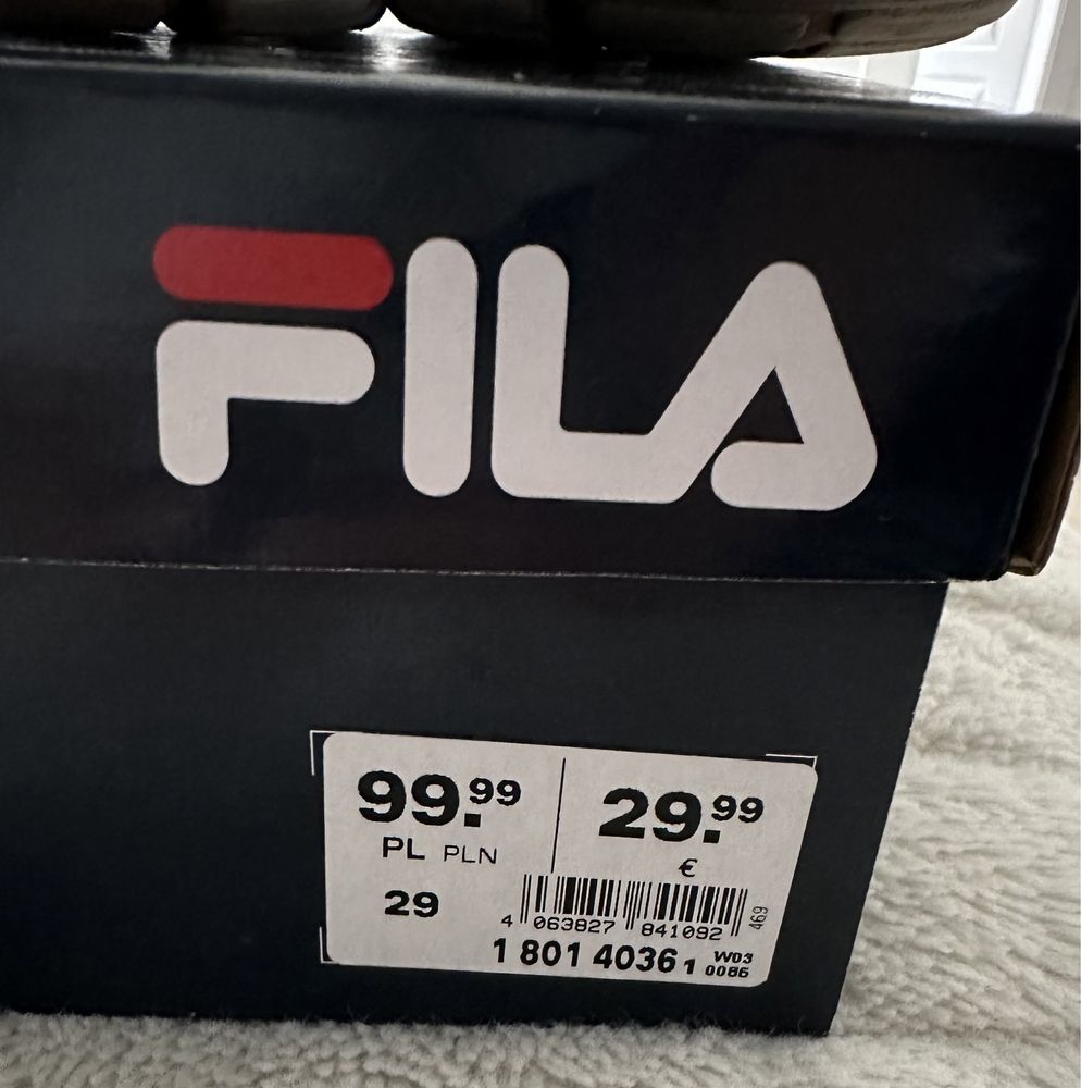 Adidasy Fila rozm. 29 fioletowe, lekkie- wkladka 19,2 cm