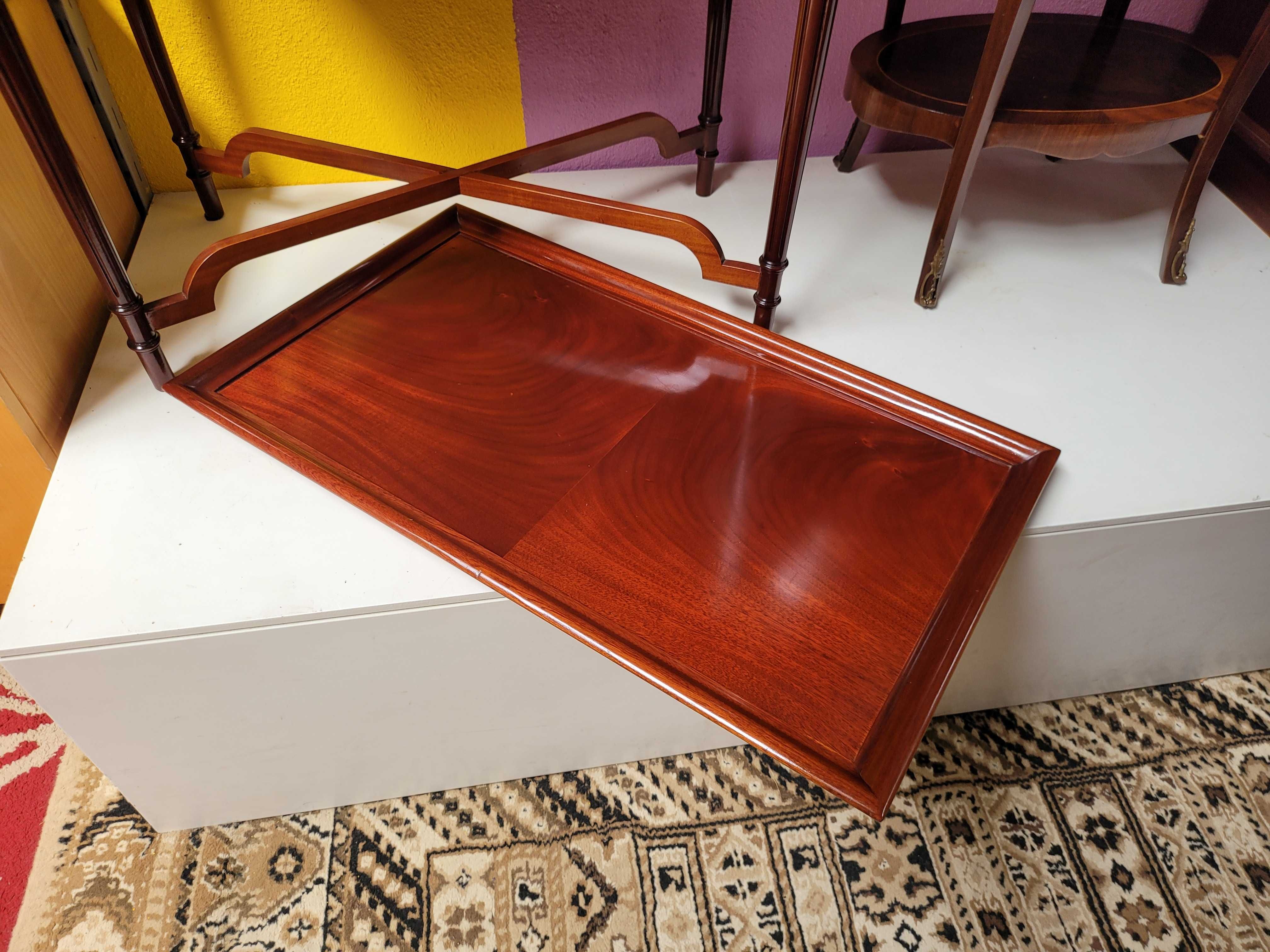 Mesa de apoio em madeira com tabuleiro amovível - óptimo estado