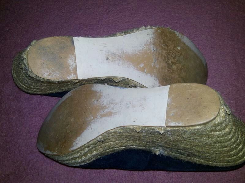 Замшевые туфли на соломенной подошве 39-40р