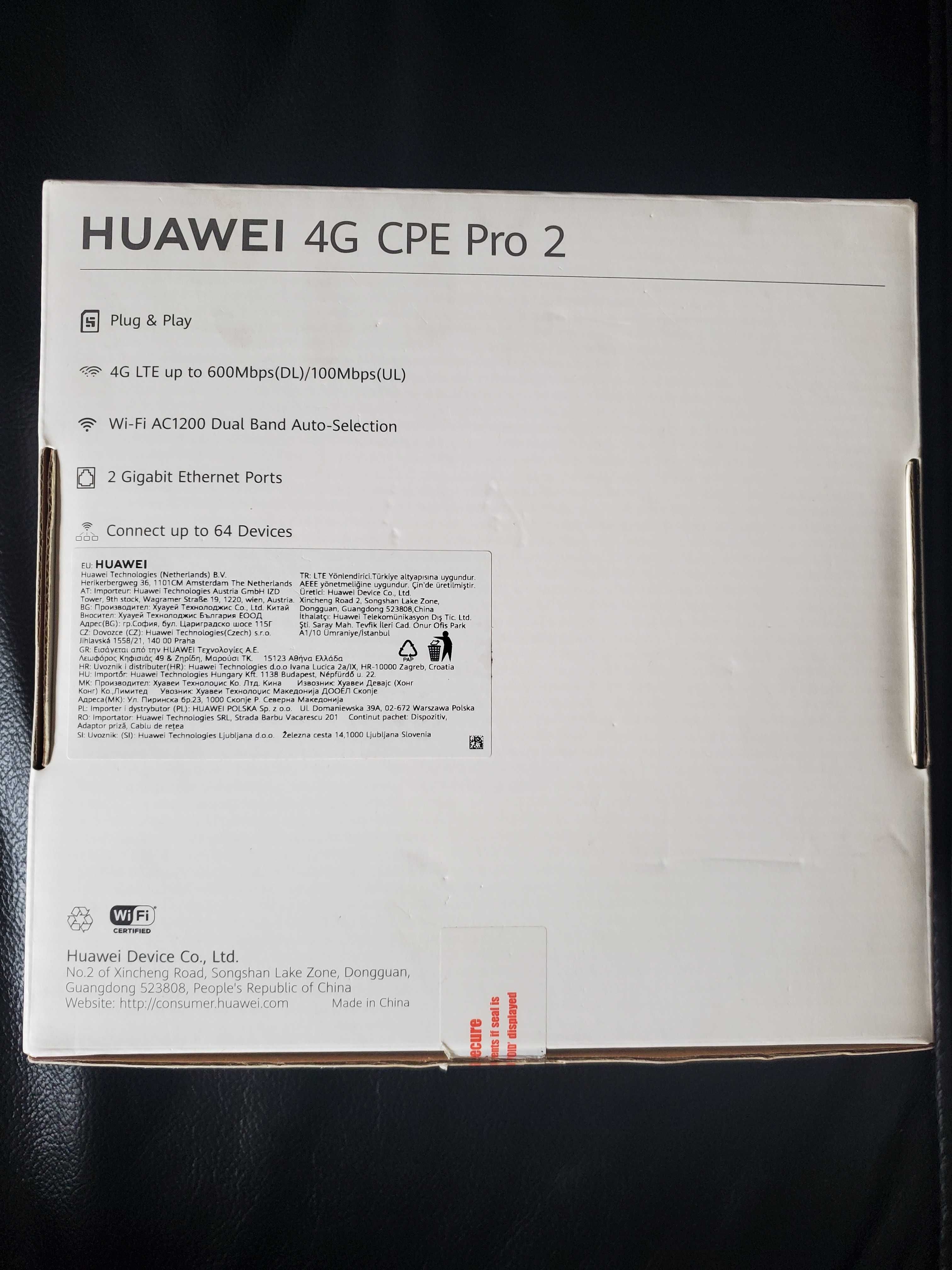 Router Huawei 4G CPE Pro 2 LTE