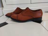 Buty pantofle męskie skórzane brogsy Zara rozm.44=29,5cm dł. wkładki