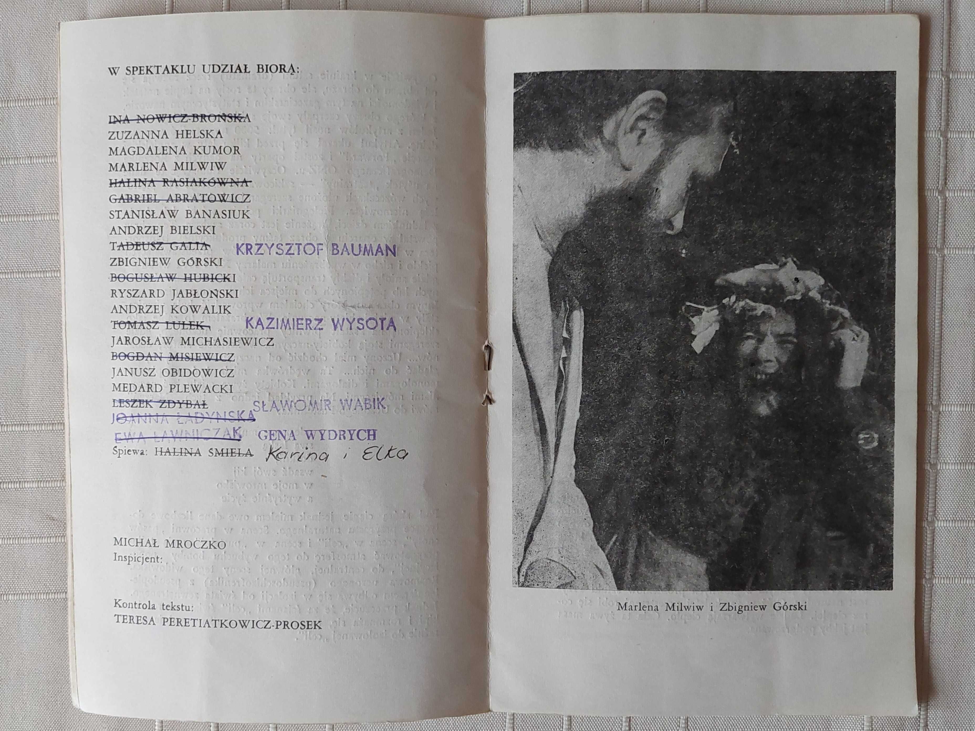 Program teatralny - "Przyrost Naturalny" (Teatr Współczesny Wrocław)