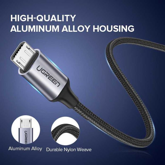 Ugreen kabel przewód USB - micro USB 2m szary