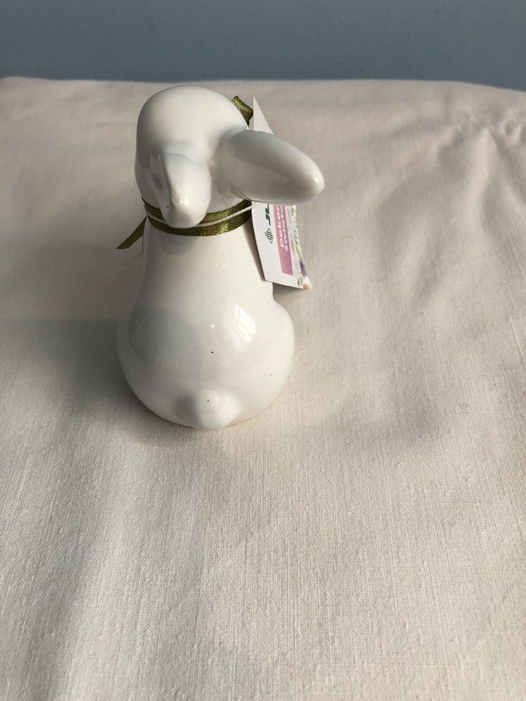 Zajączek wielkanocny ceramiczny  9cm biały