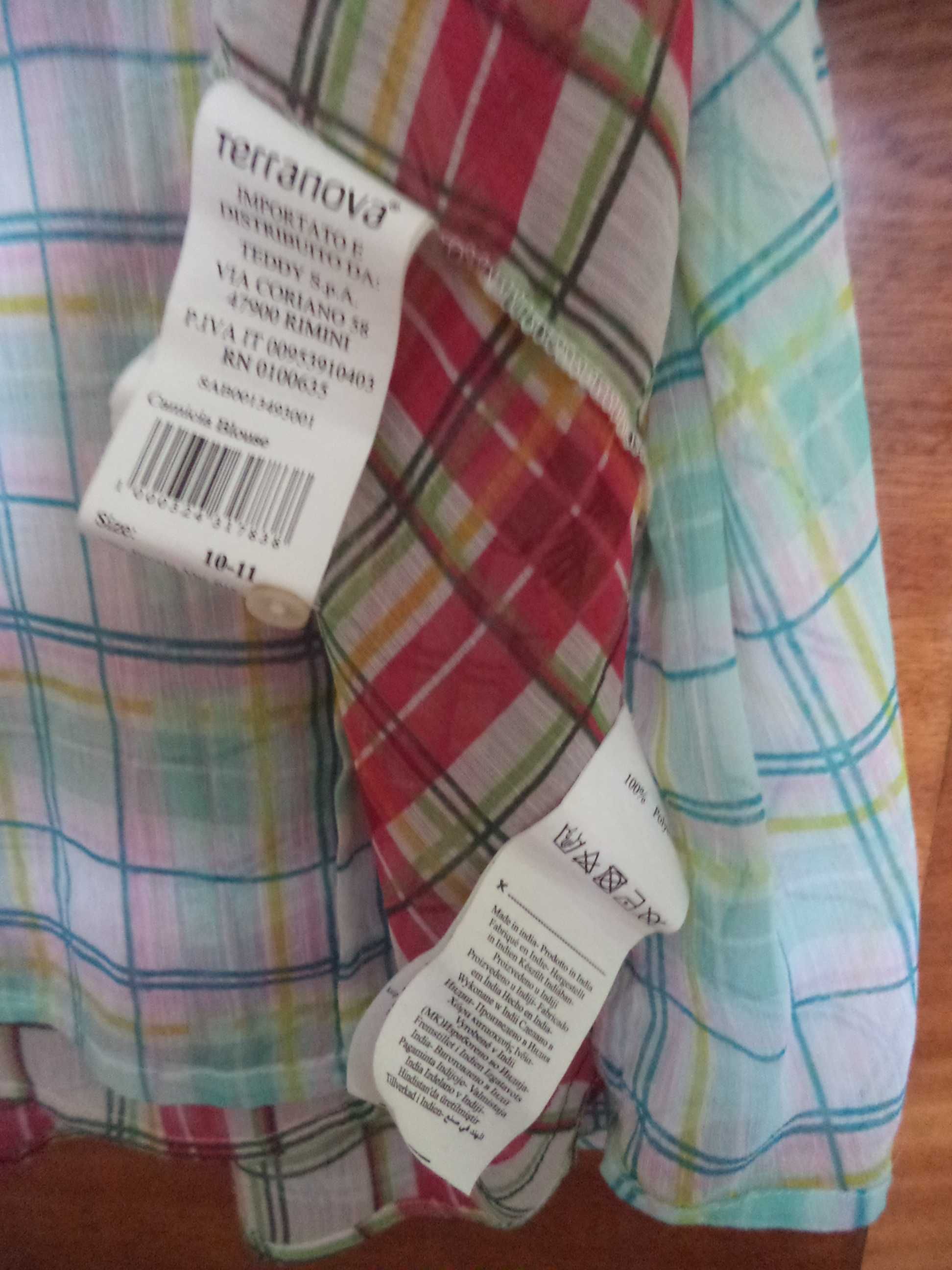 Блузки-рубашки на девочку 10-11 лет, рост 140-146см, новые,Terranova