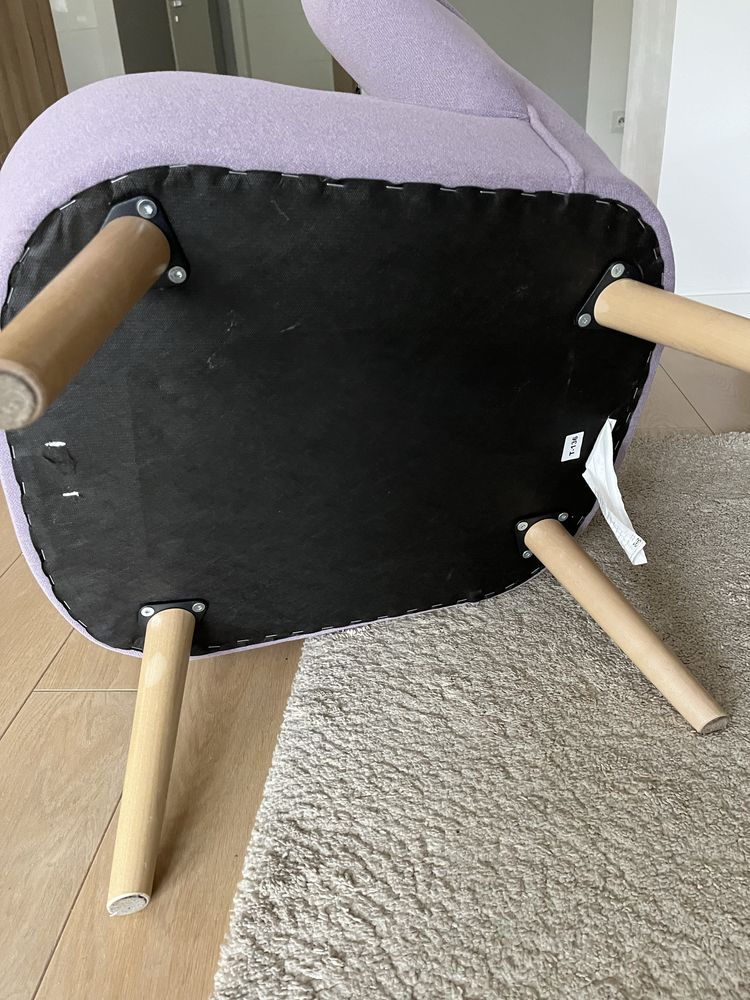 Ikea Gubbo fotel liliowy