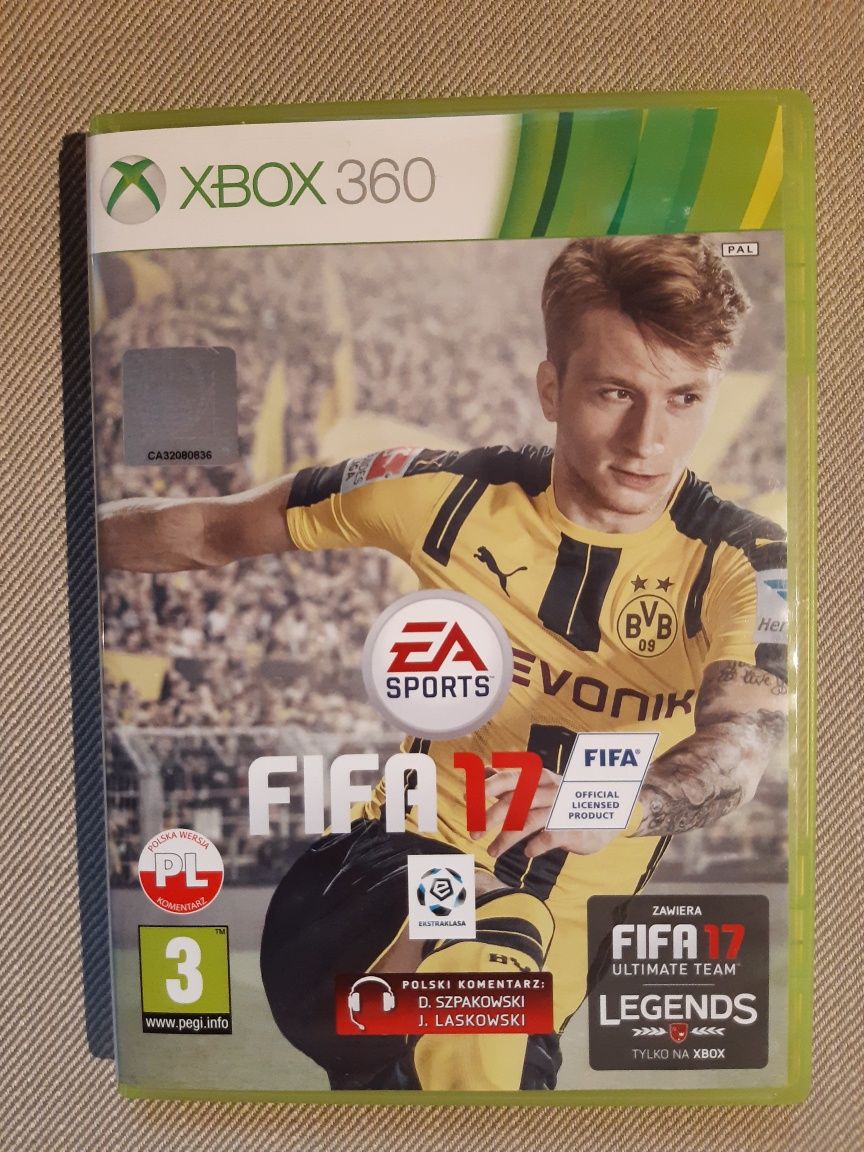 Gra FIFA 17 PL na konsolę xbox 360