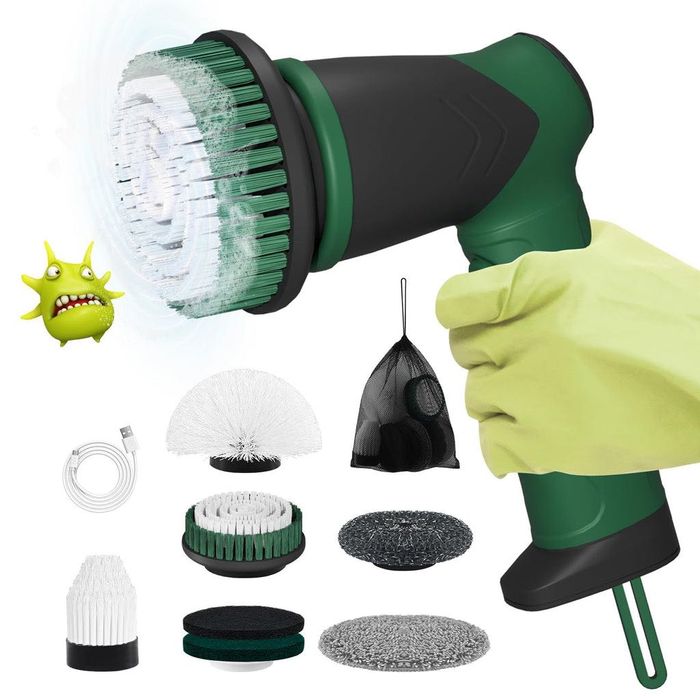 Szczotka czyszcząca z 6 akcesoriami, obrotowa szczotka