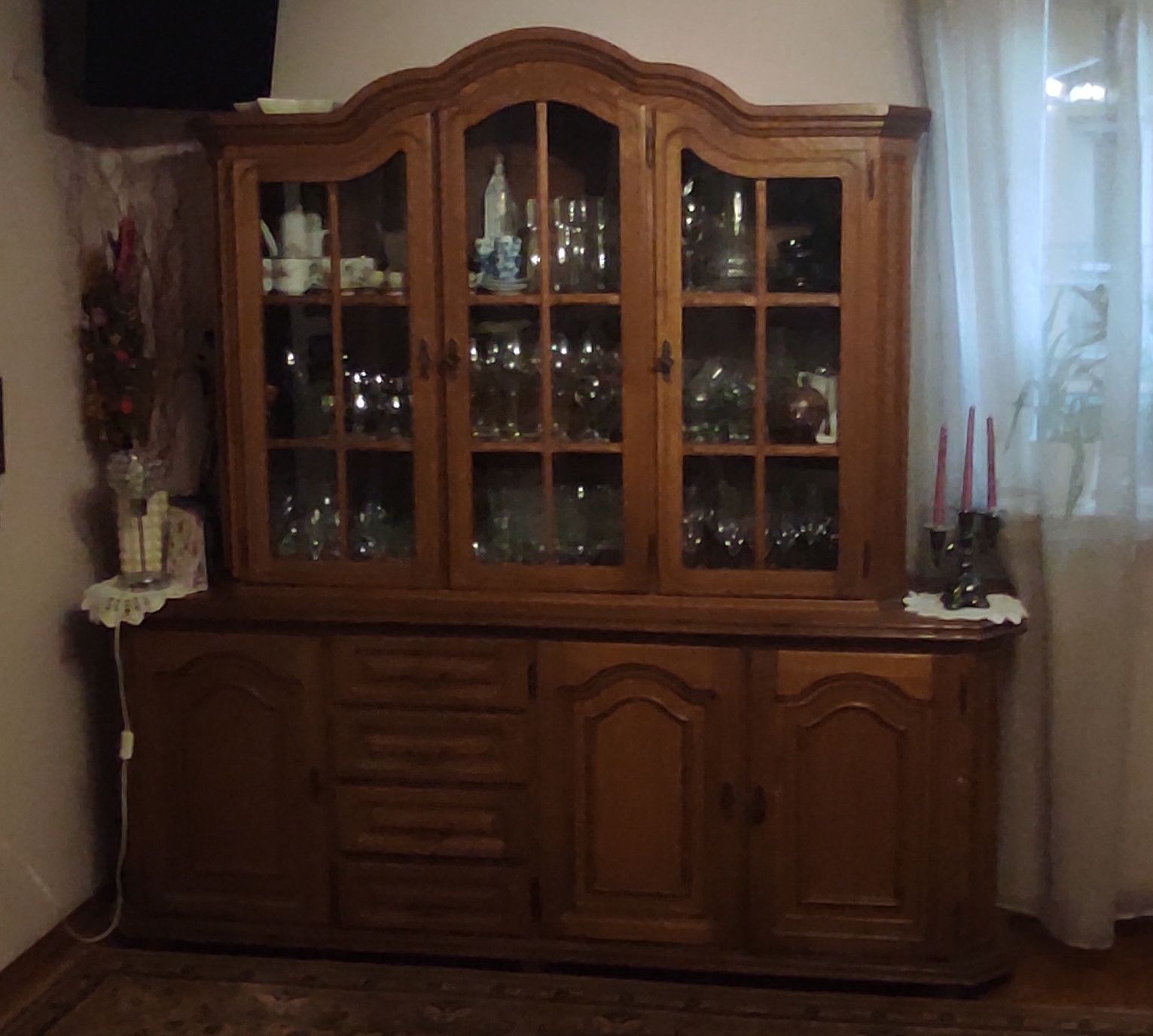 Witryna dębowa rustykalna