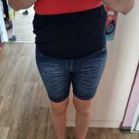 Krótkie spodnie ciążowe jeans szorty Bensini r 40