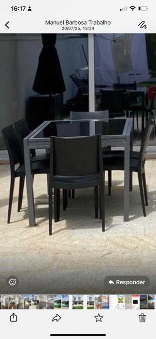 Mesa exterior 6 cadeiras