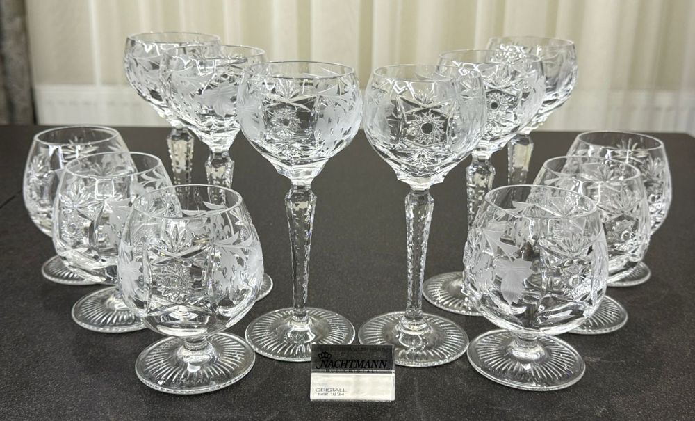 Хрустальные креманки шампанки Nachtmann серия Traube (виноград) GDR