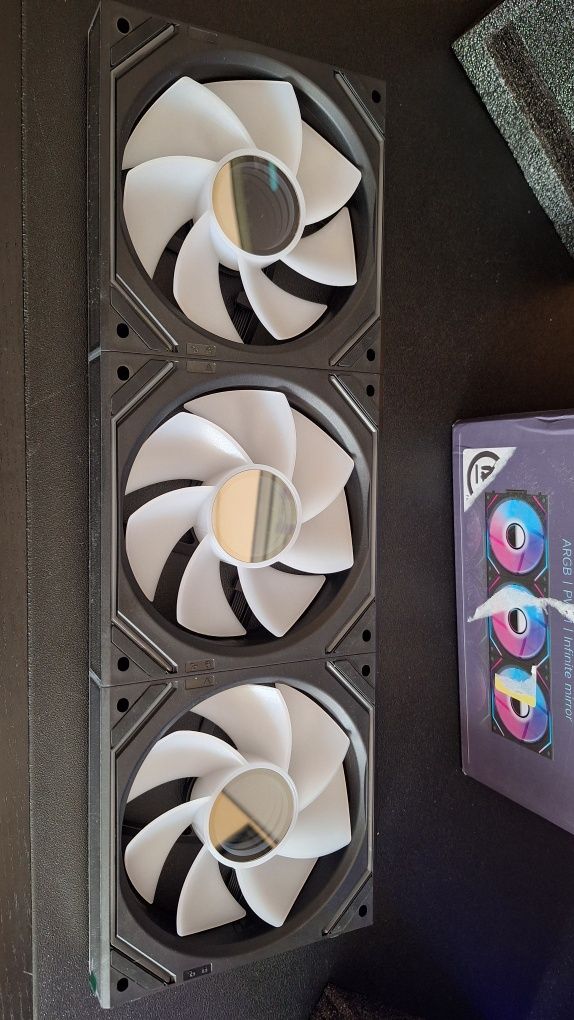 TZMRIT Interstellar-V2 Ventoinha de fluxo inverso preto, Infinity Fan