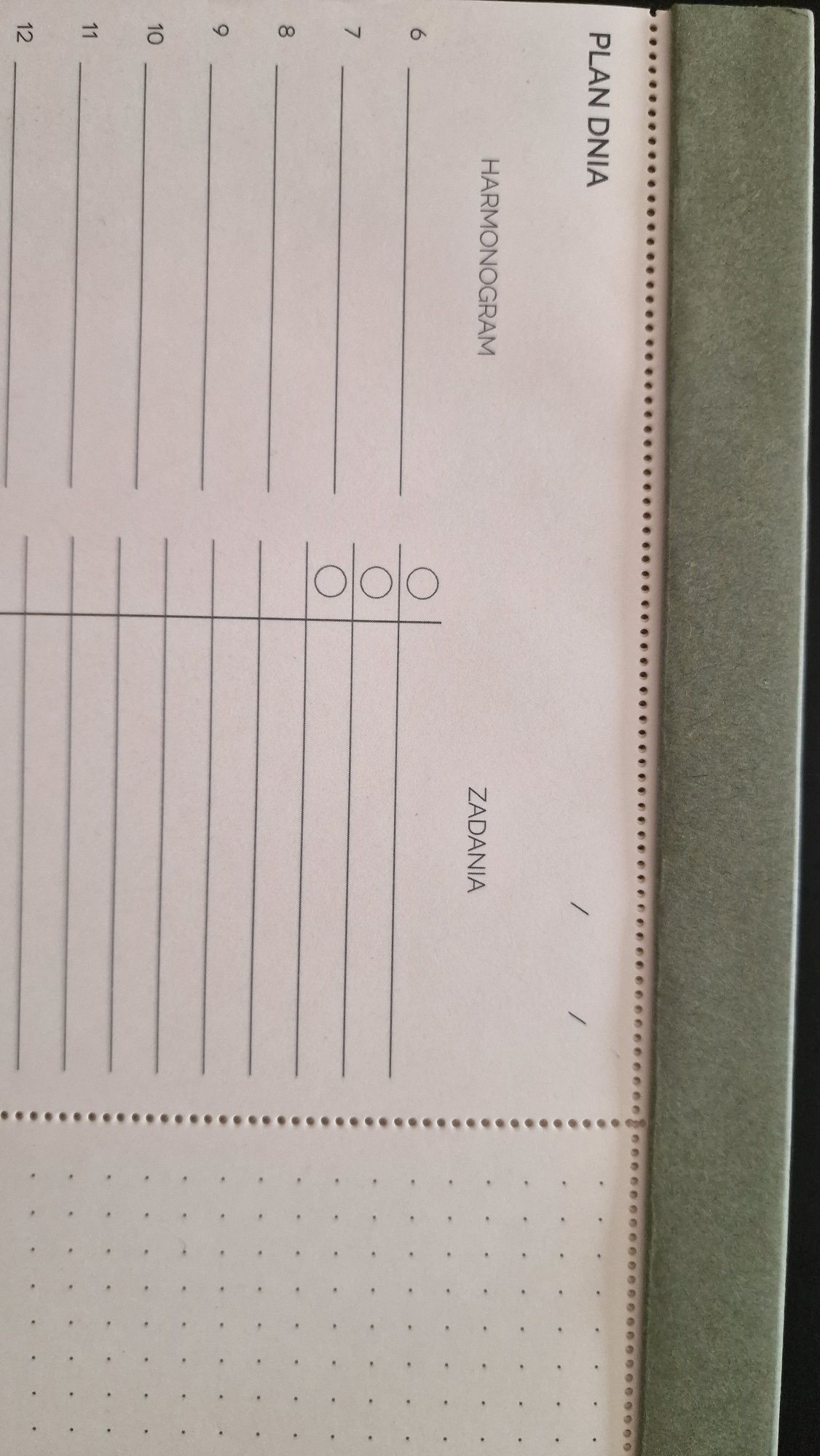 Mini planer dnia