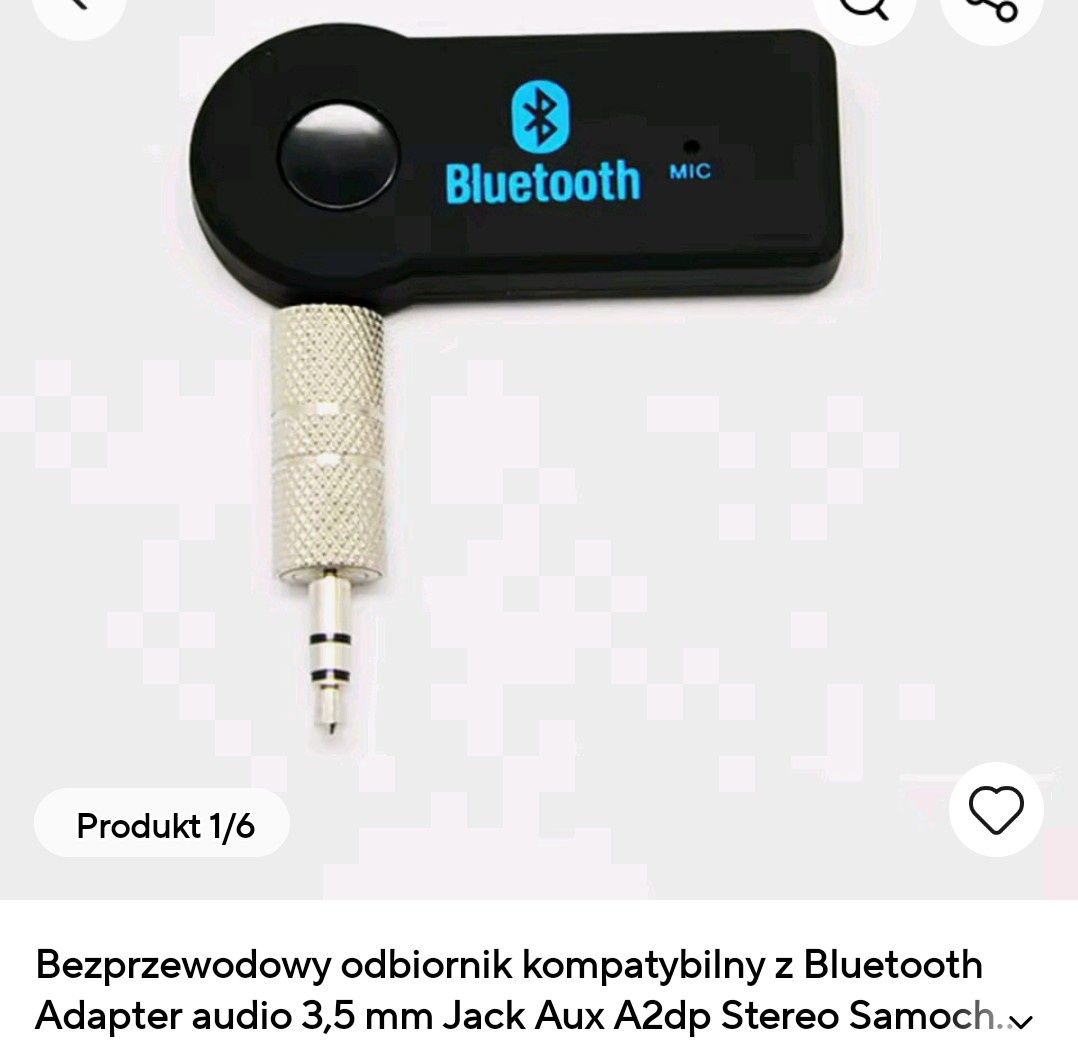 Bezprzewodowy odbiornik kompatybilny Bluetooth adapter audio