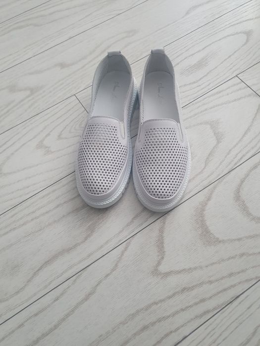 Шкіряні літні макасіни шкіряні перфоровані. Розмір  41