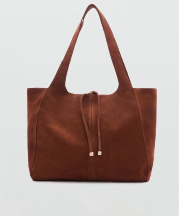 Замшевий шоппер манго сумка замшева mango