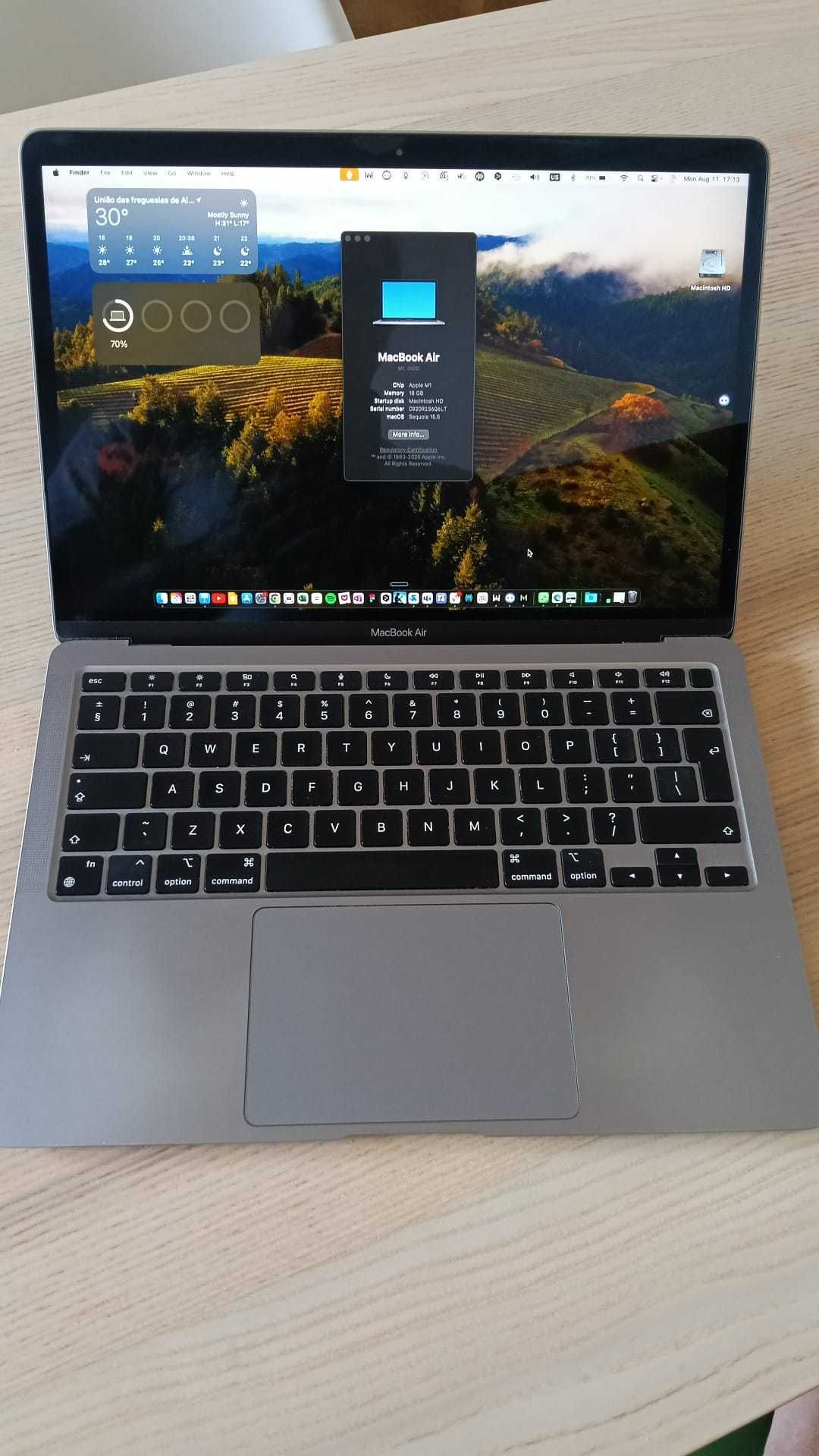 MacBook Air M1 2020, 16GB Ram, 512GB SSD