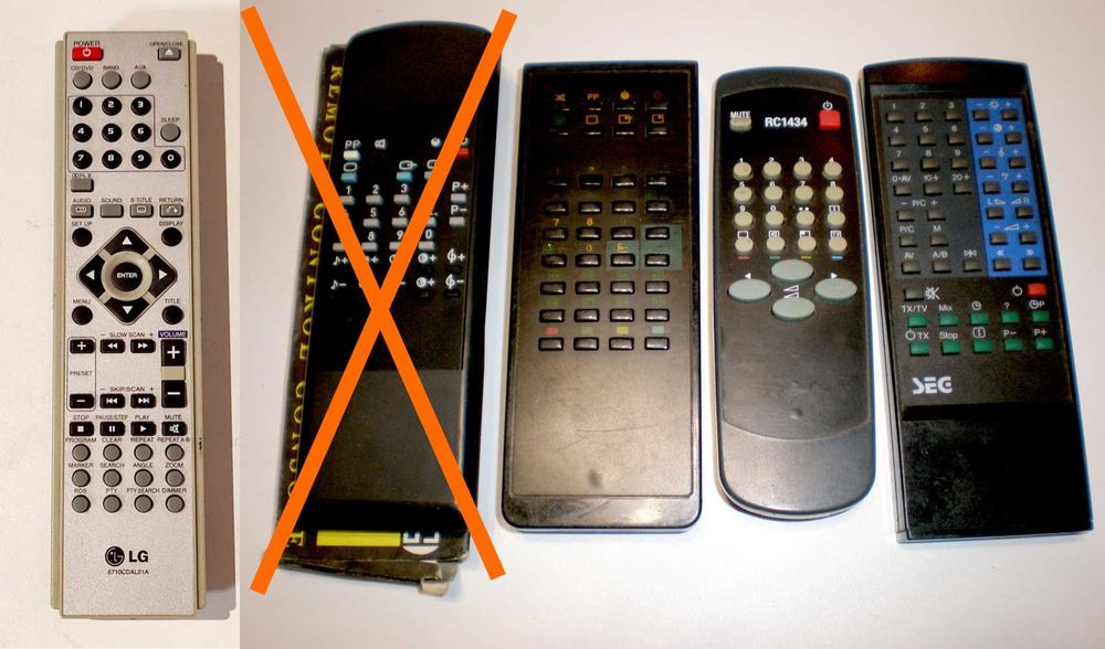 Пульти дистанційного керування вінтажні оригінальні,нові, б/в