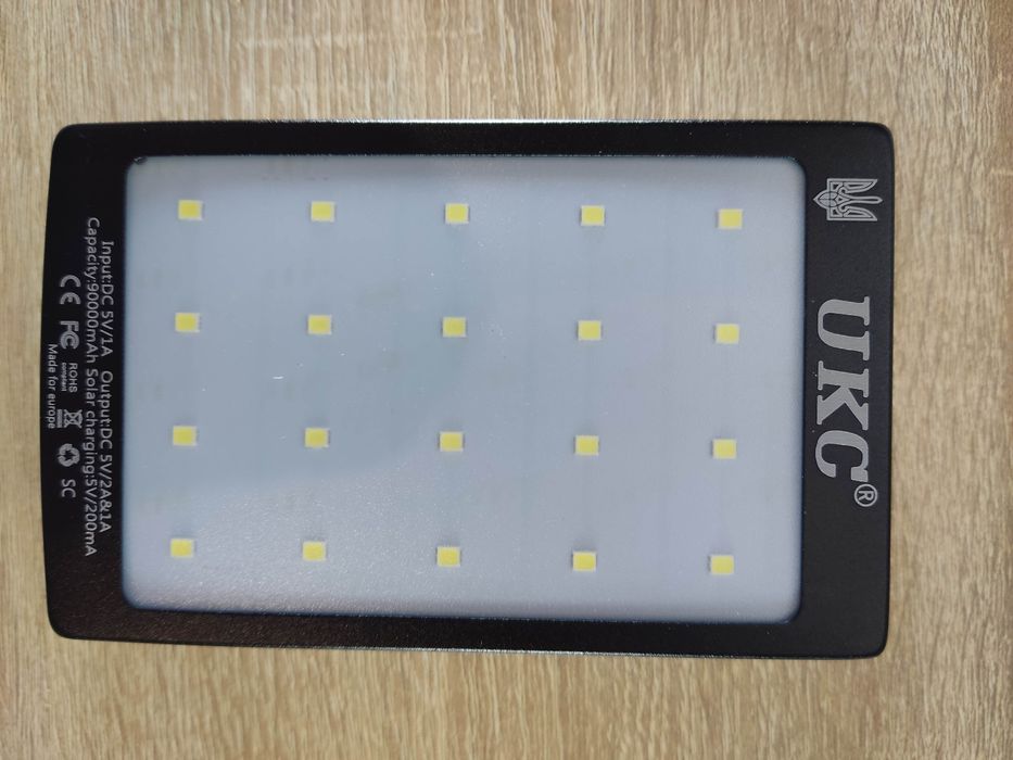Повербанк Solar 90000 mAh с сонячною панелью та ліхтарем 4531