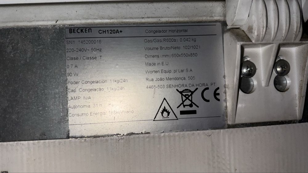 Arca horizontal de 100 litros