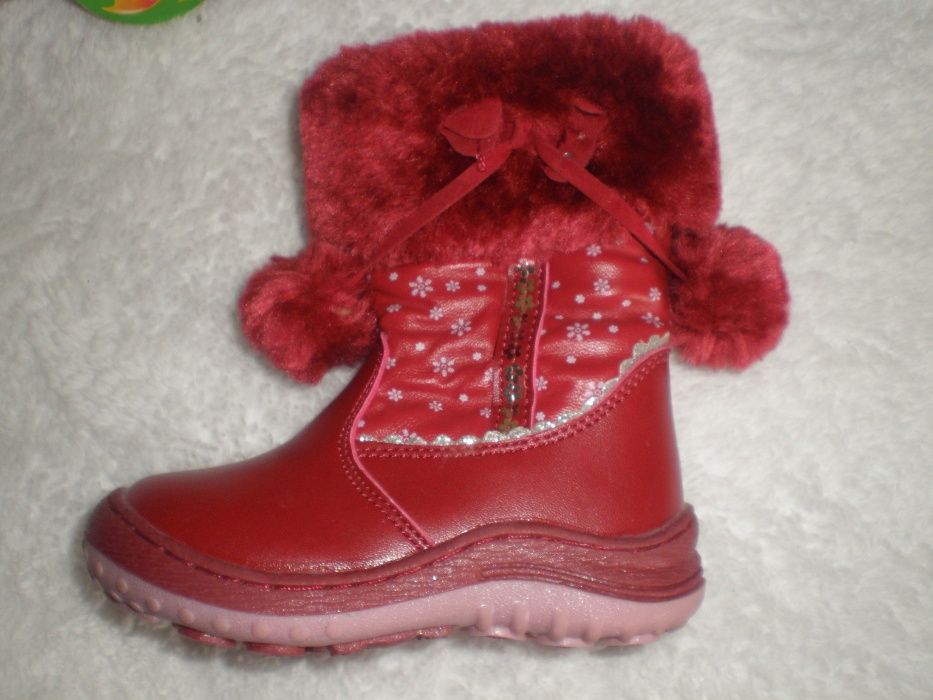 Зимние сапоги ботинки на девочку размер 26 зимові чобітки ботінки