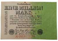 Stary Banknot Niemcy 1 milion marek 1923