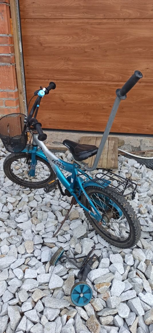 Rower BMX Matrix 16' z bocznymi kółkami i uchwytem