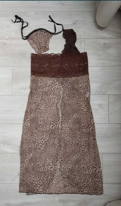 Koronkowa koszula nocna,Ręcznie robiona,projektowana w Egipcie, roz Xl