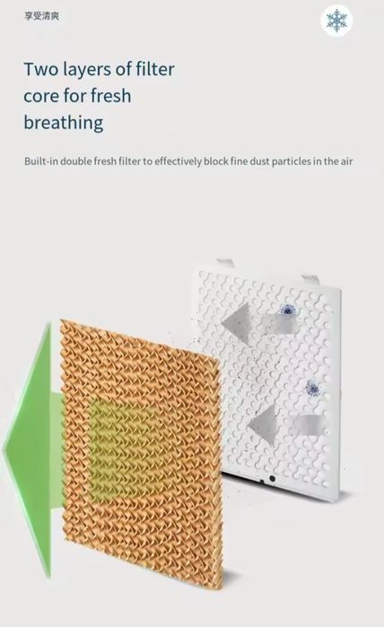Ventilador Air Cooler 3 em 1 com funções de resfriamento, umidificador