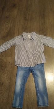 Koszula H&M i C&A oraz spodnie jeansowe rurki