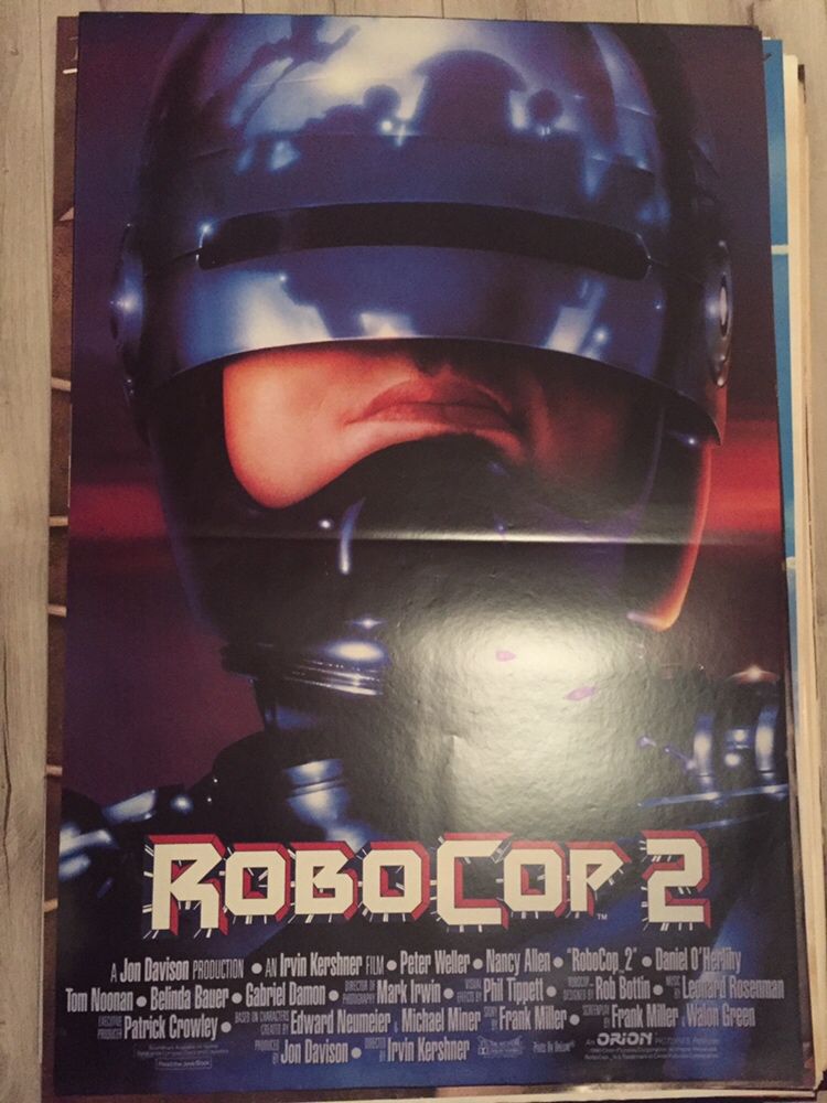 Plakat filmowy robocop 2 oryginał