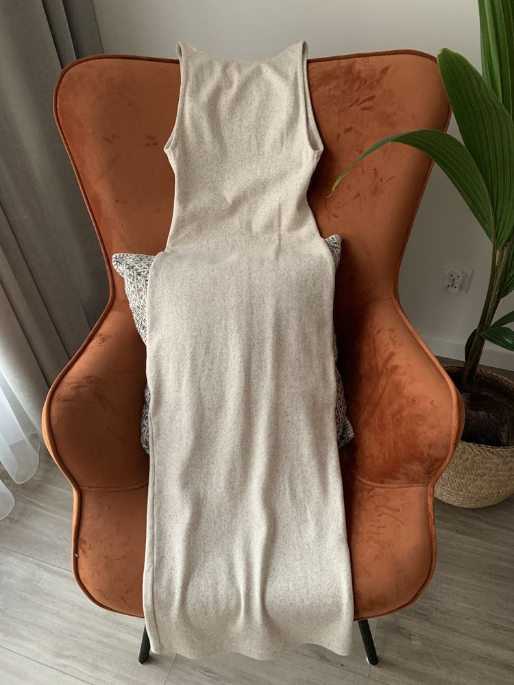 Dopasowana Sukienka etui NAGO XS bawełna hemp