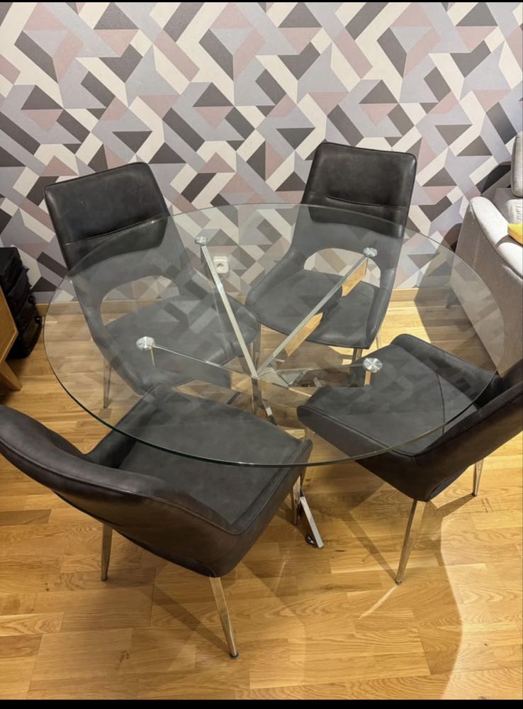 Elegancki szklany stol GLAMOUR