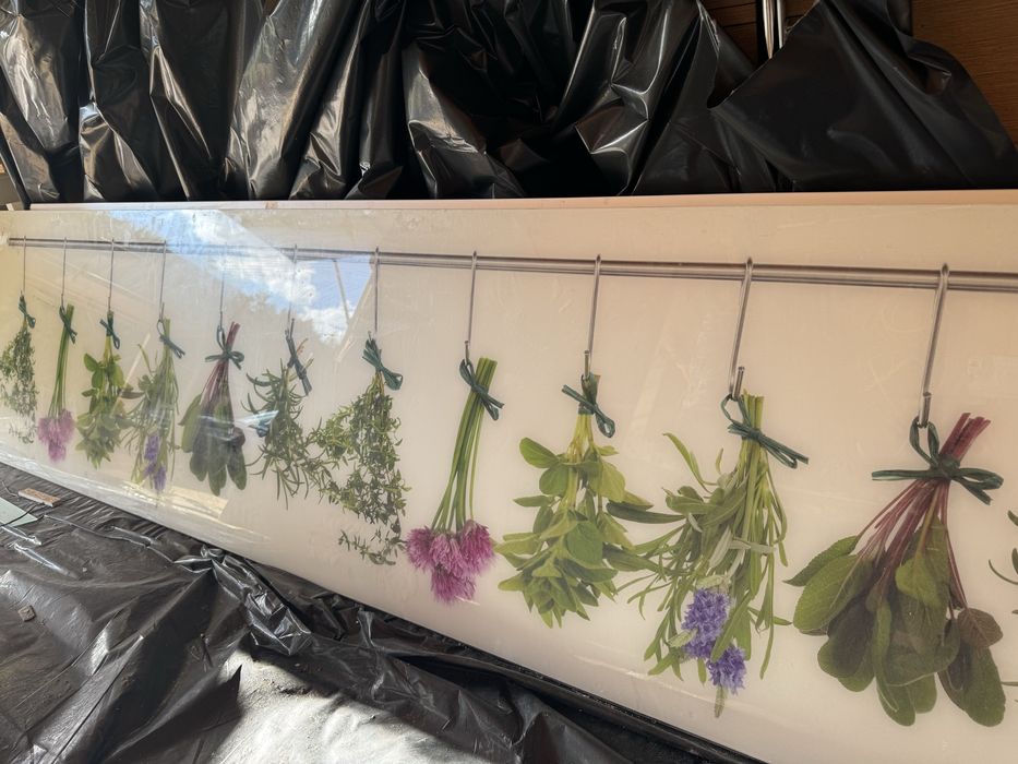 Szkło hartowane pod szafki kuchenne do kuchni z grafiką 250x60
