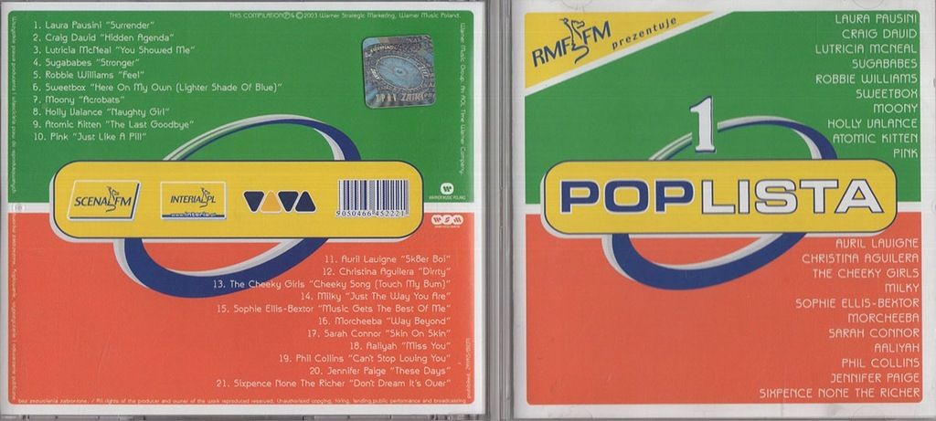 Pop Lista 1 - CD Laura Pausini Pink Sweetbox Sugababes