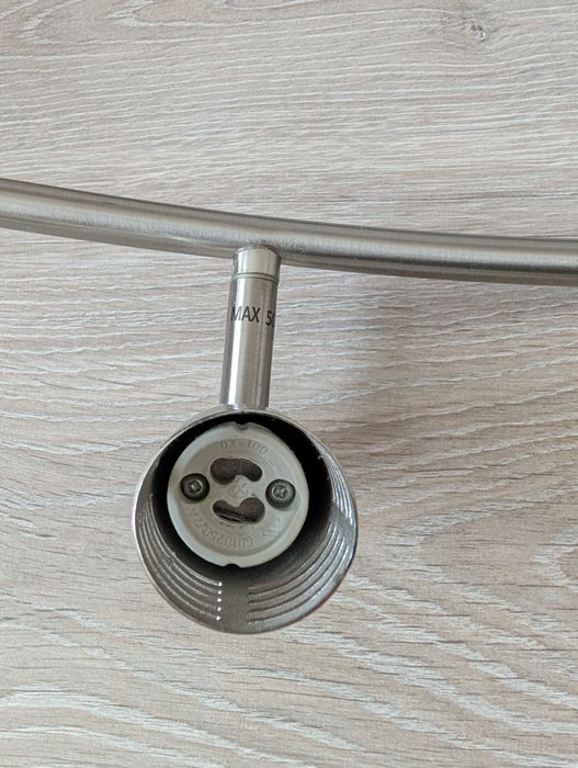 Lampa sufitowa lub ścienna kolor srebrny satynowy