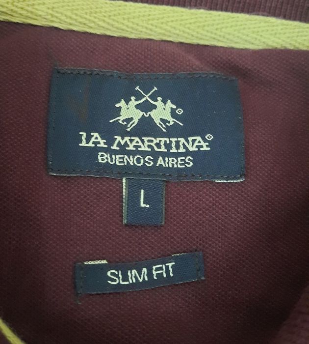 Фирменный лонгслив-поло La Martina Оригинал
