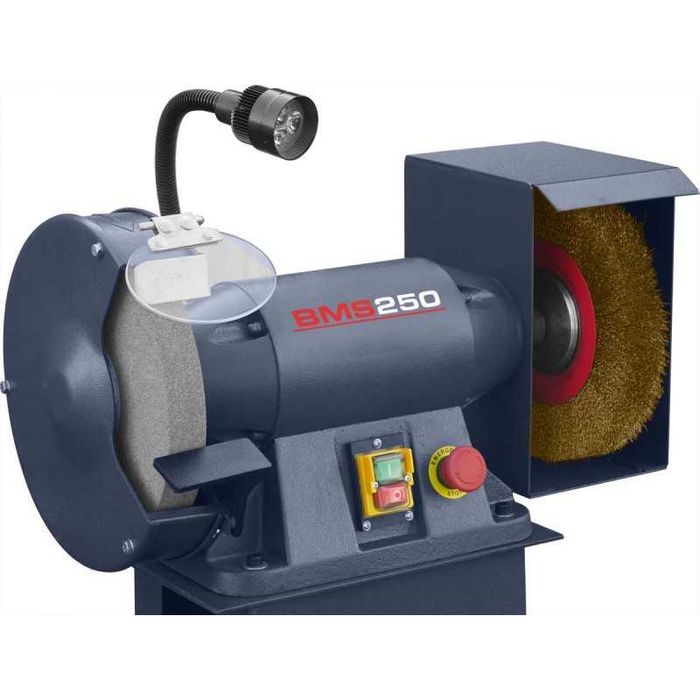 Przemysłowa szlifierka dwutarczowa CORMAK BMS250 z podstawą