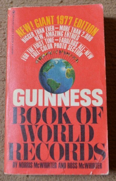 Guiness Book of World Records Norris Ross McWhirter 1977 Edition