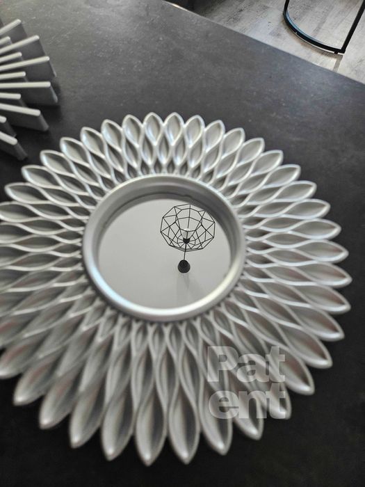 Lustra zestaw 3 luster w srebrnych ramkach do domu na ścianę dekoracja