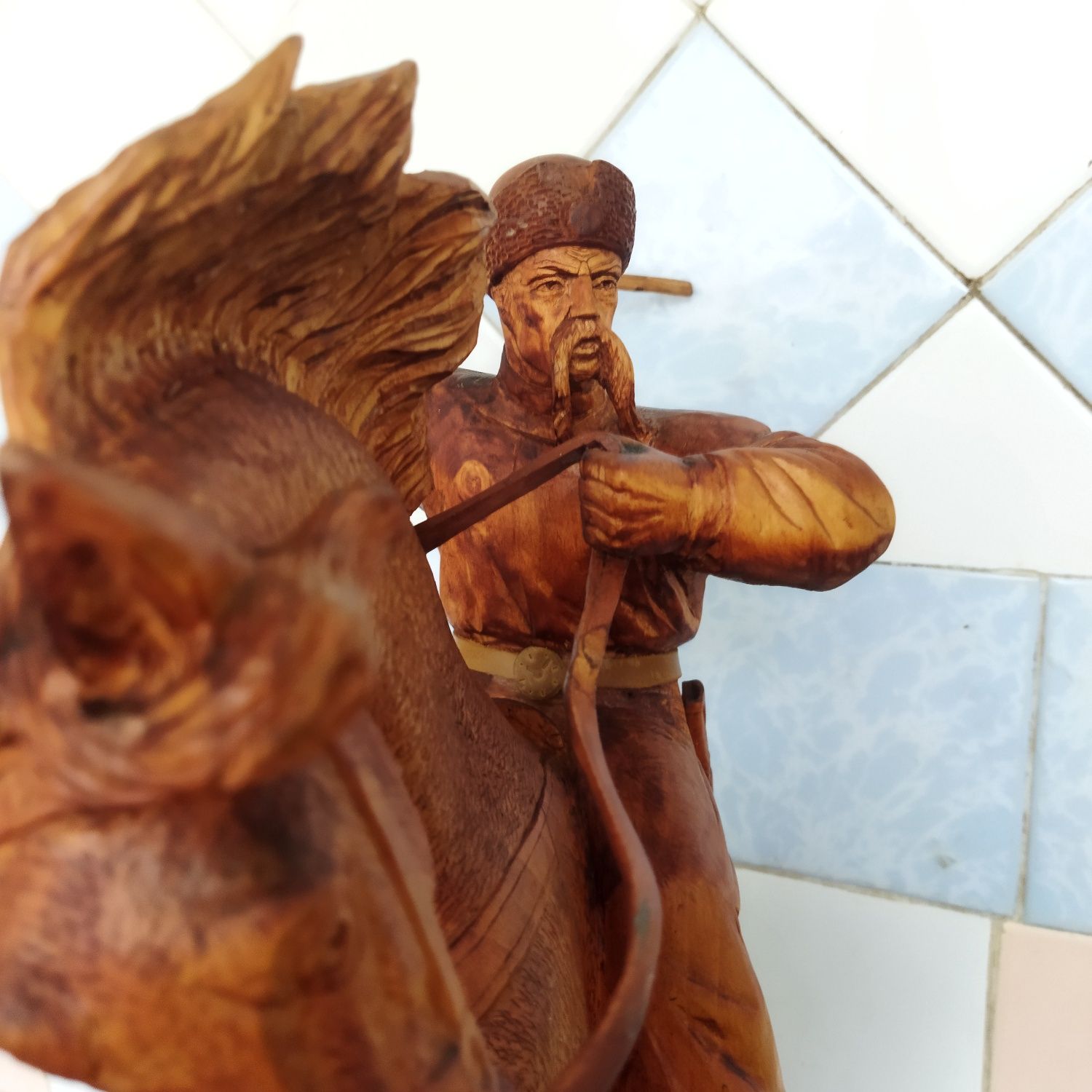 Продам деревянного Козака на коне