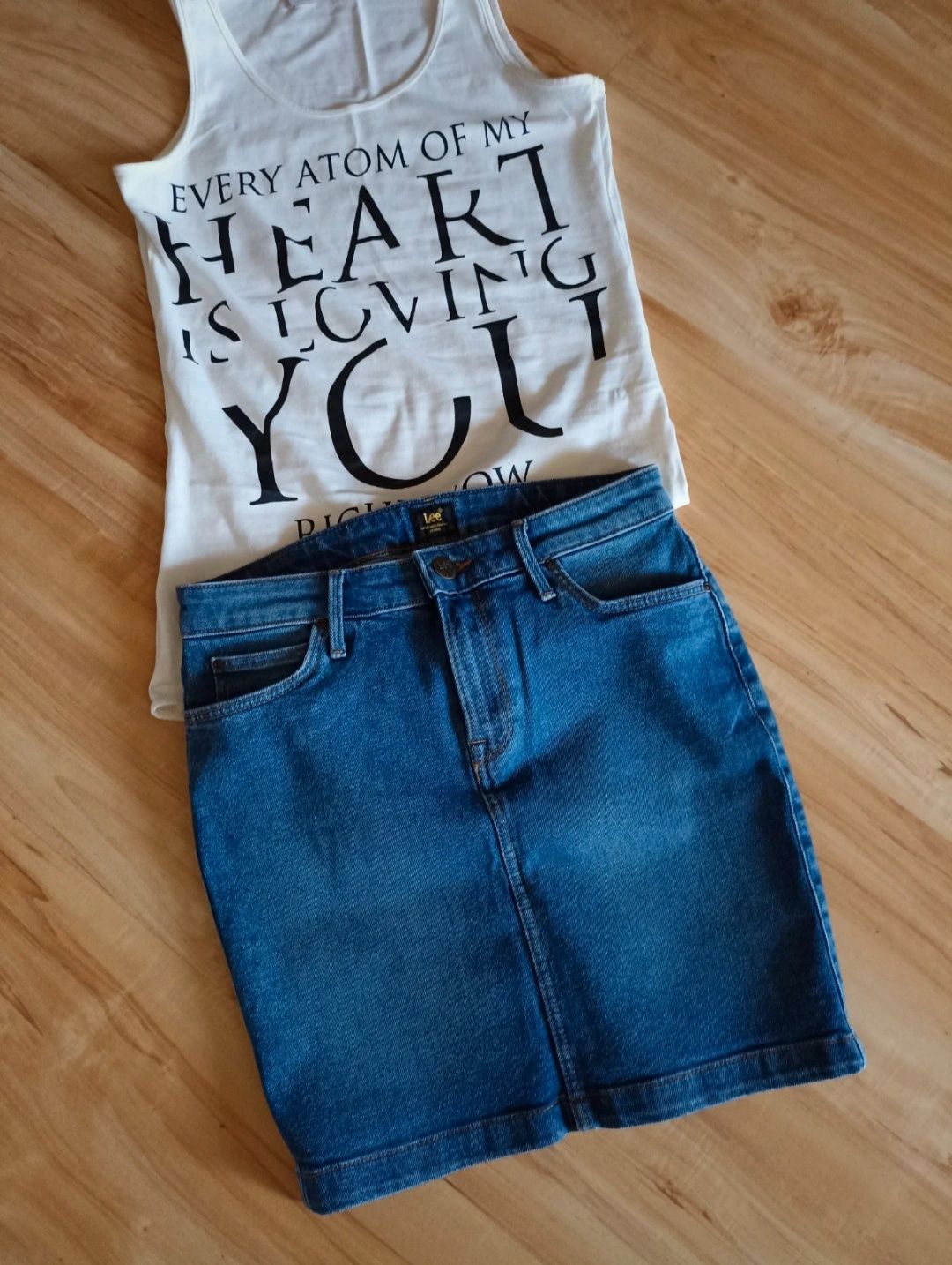 Spódnica jeansowa LEE mini W27