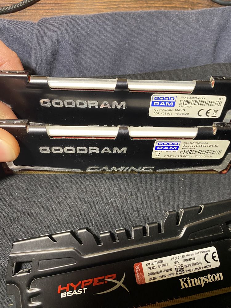 Оперативная память ddr3 4g 2133 17000 с мигающими диодами