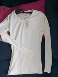 Podkoszulek bluzka koszulka biała z długim rękawem  164 pod albę