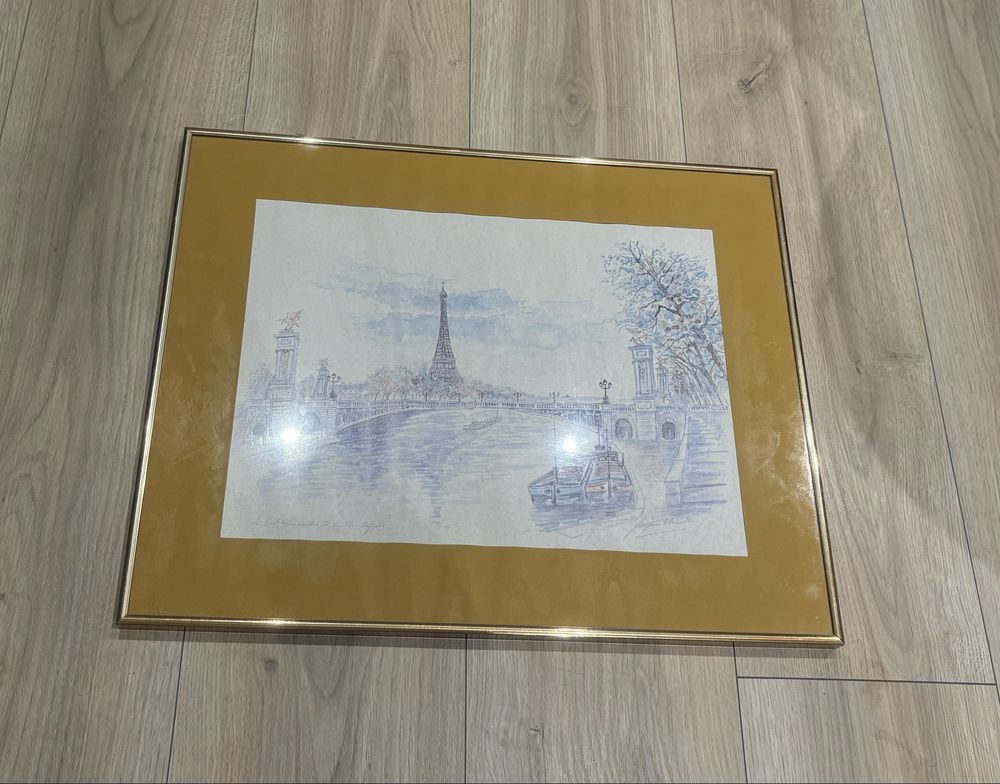 Ramka szklana z metalowa ramą 50x40 cm