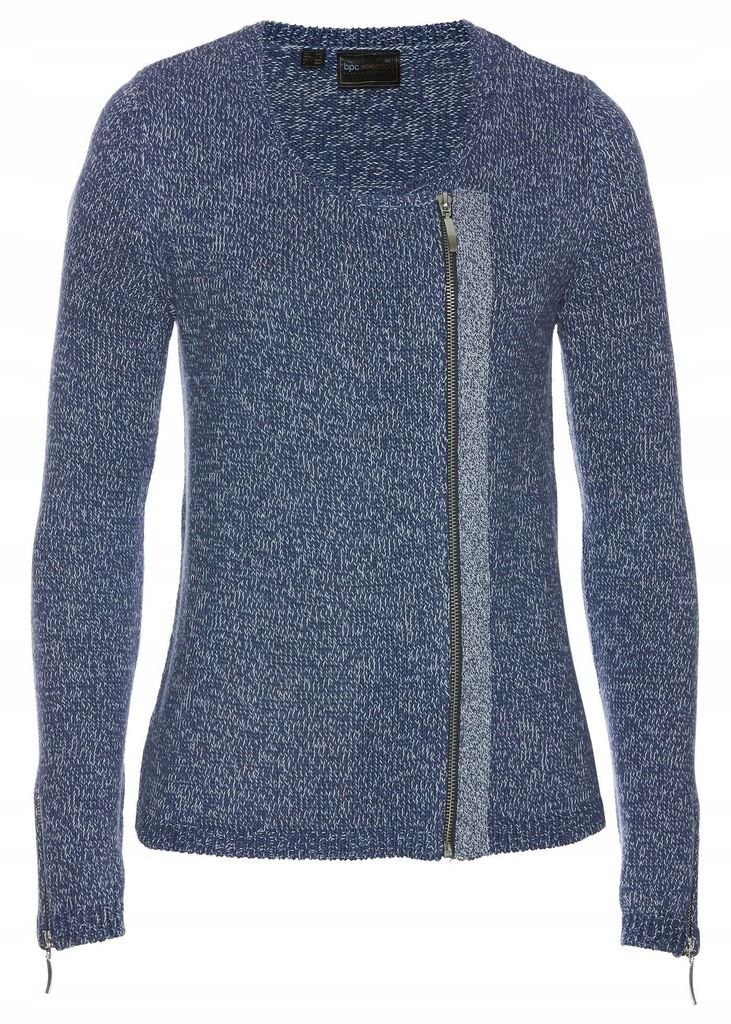 Bonprix granatowy sweter cardigan na zamek długi rękaw 40-42 VV