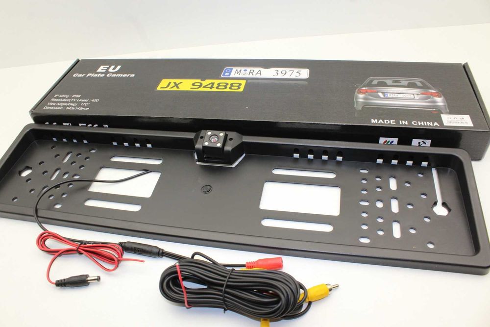 KAMERA COFANIA W RAMCE tablicy rejestracyjnej LED nowa sprawna wapienn