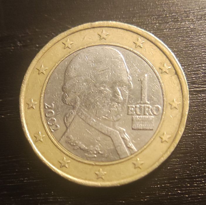 Moeda rara 1€ Áustria 2002